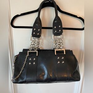 Maxx New York 100% leather and silver studded purse